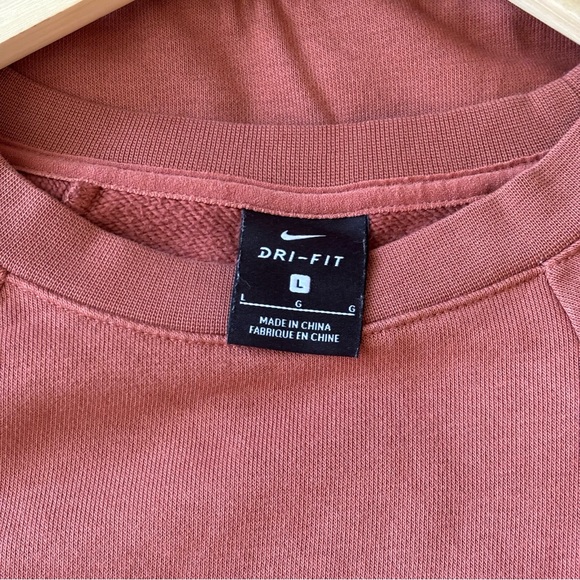 Nike Cropped Dri-Fit Sweatshirt - Orange - Size Large - Picture 6 of 6